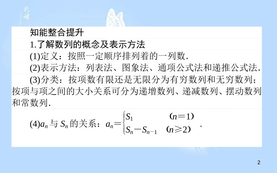 高中数学 第二章 数列章末复习提升课课件 新人教A版必修5_第2页