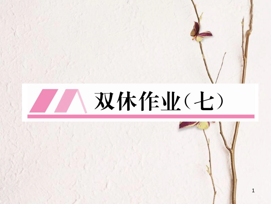 七年级数学下册 双休作业（七）课件 （新版）北师大版_第1页