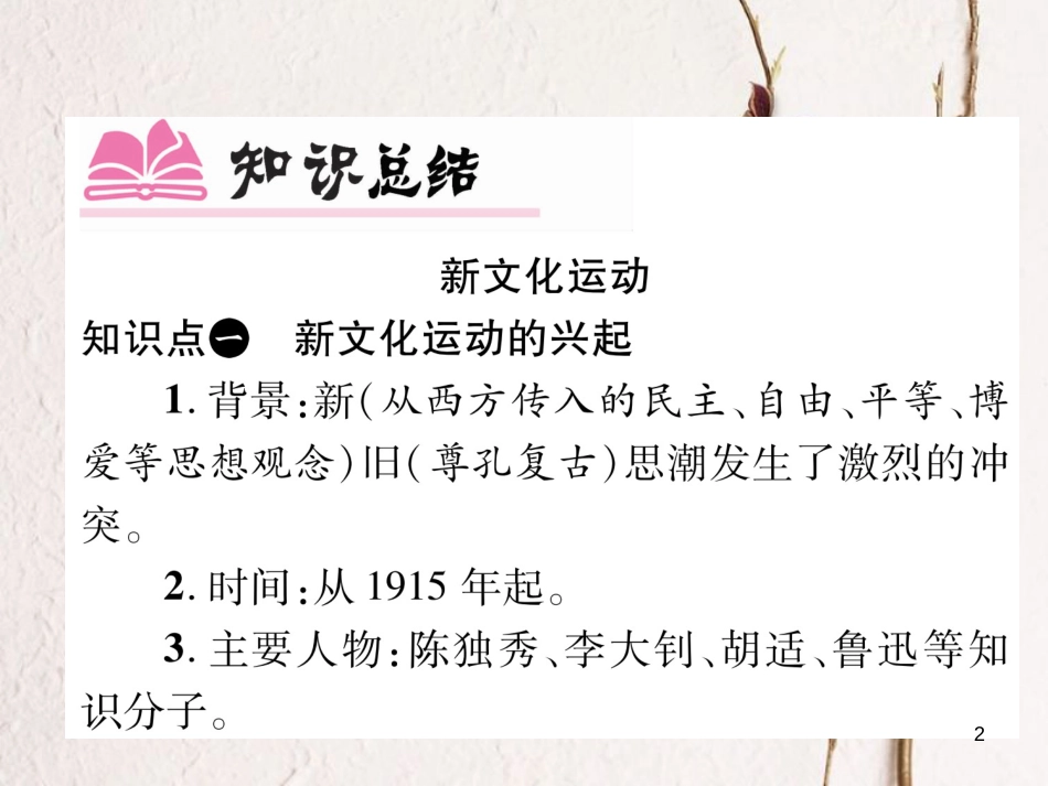 八年级历史上册 第四单元 新时代的曙光小结作业课件 新人教版_第2页