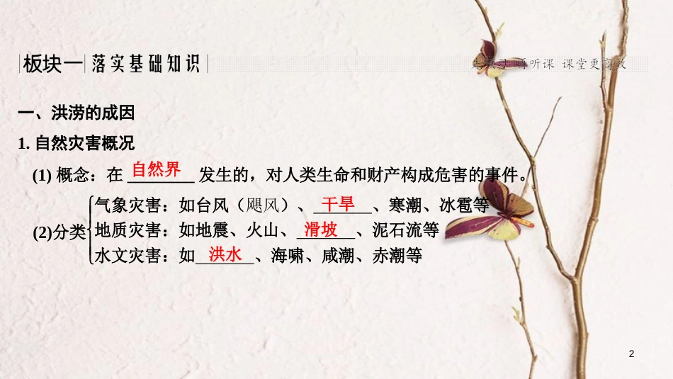 2019版高考地理一轮复习 第五单元 中国地理 第16讲 自然灾害与人类——以洪灾为例课件 鲁教版_第2页