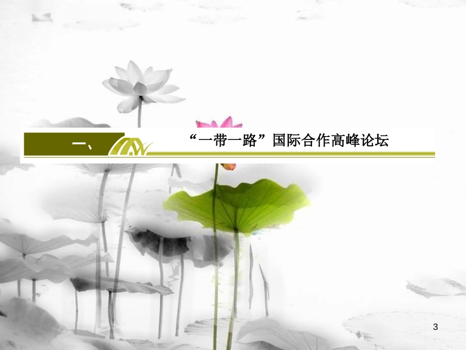 高考地理二轮专题复习 第四部分 考前特训篇 专题一 热点问题探究 4.1.1“一带一路”高峰论坛课件 新人教版_第3页