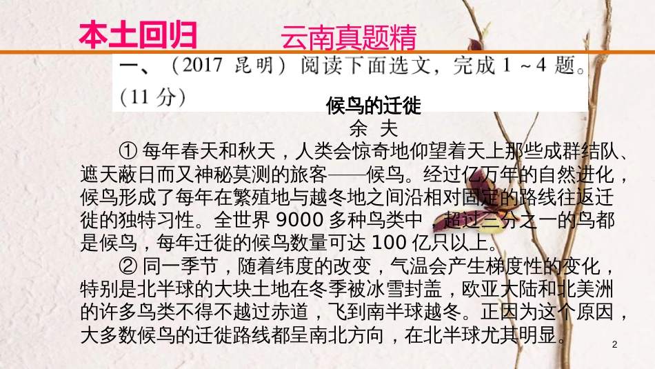 云南省中考语文复习方案 第四部分 现代文阅读 专题一 说明文阅读课件_第2页