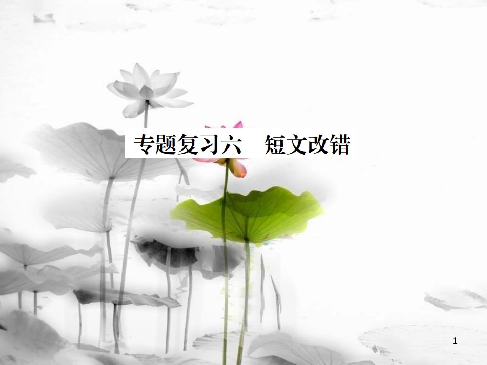届九年级英语下册 专题复习六 短文改错习题课件 （新版）人教新目标版_第1页