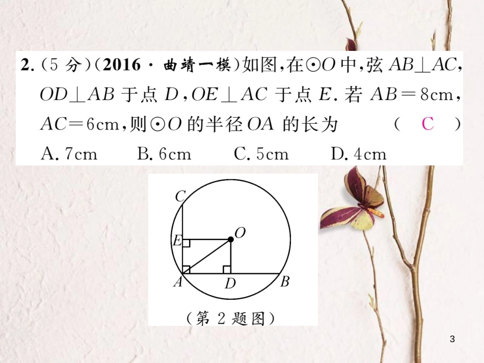 九年级数学下册 双休作业（四）作业课件 （新版）湘教版_第3页