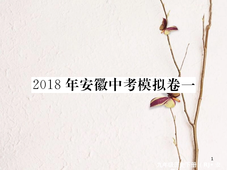 （安徽专版）九年级历史下册 模拟卷（一）课件 新人教版_第1页