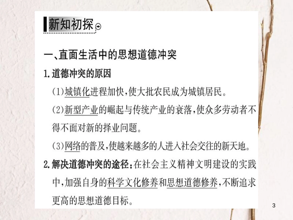 高中政治 第四单元 发展先进文化 第十课 文化建设的中心环节 第二框 思想道德修养与科学文化修养课件 新人教版必修3_第3页