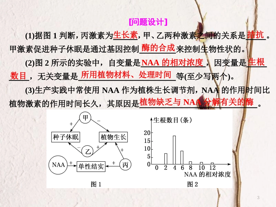 （全国通用）高考生物二轮复习 专题四 调节 串讲二 植物的激素调节 第2课时 高考研究课件_第3页