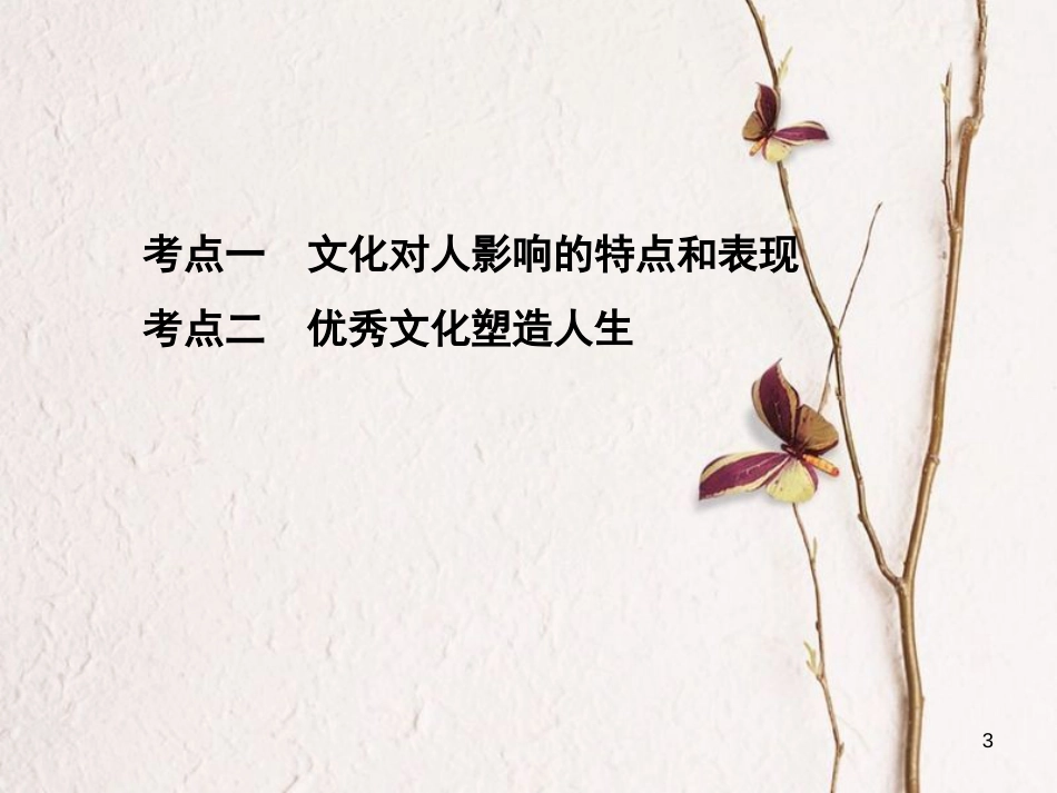2019届高考政治一轮复习 第九单元 文化与生活 第22课时 文化对人的影响课件 新人教版必修3_第3页
