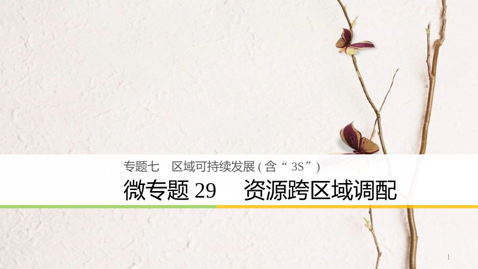 浙江省高考地理二轮复习7区域可持续发展（含“3S”）微专题29资源跨区域调配课件_第1页