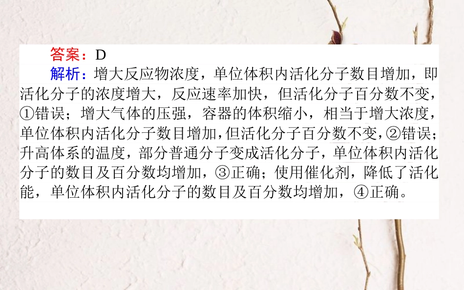 2019版高考化学总复习 刷题提分练 第八辑 化学反应速率 化学平衡 课练21 化学反应速率及影响因素课件_第3页