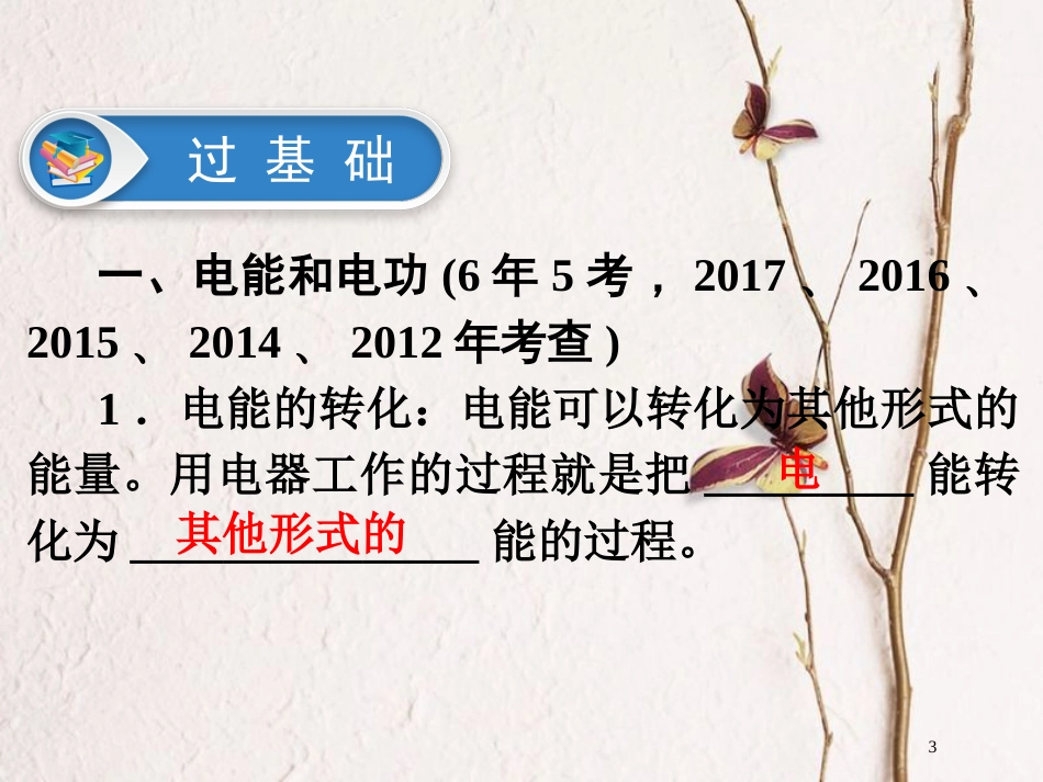 广东省深圳市2018年中考物理总复习 第十八章 电功率第1课时课件_第3页