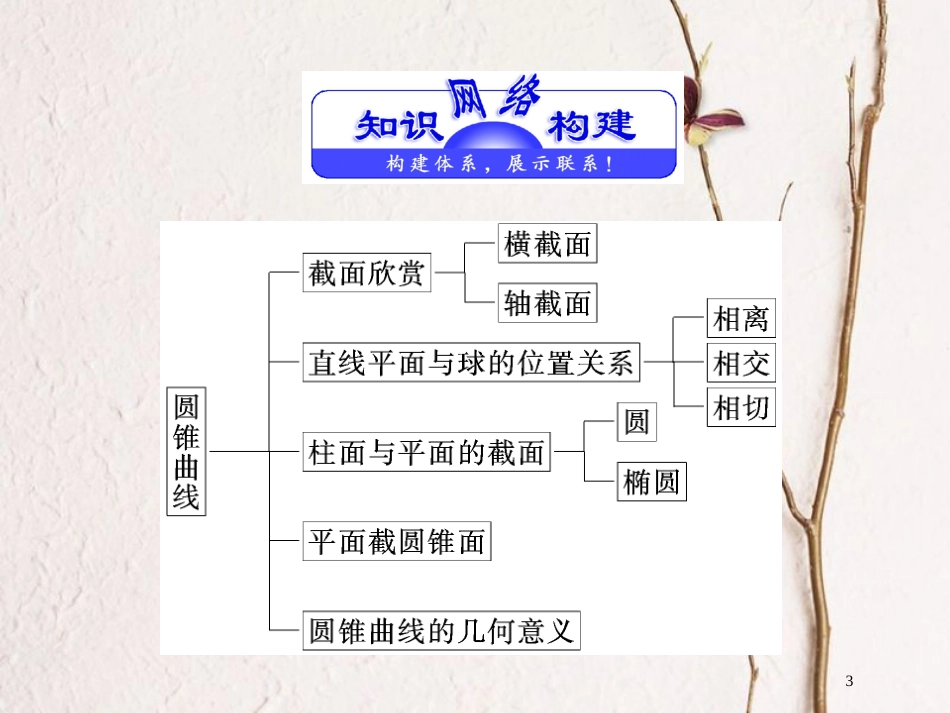 高中数学 第二章 圆锥曲线章末复习课课件 北师大版选修4-1_第3页