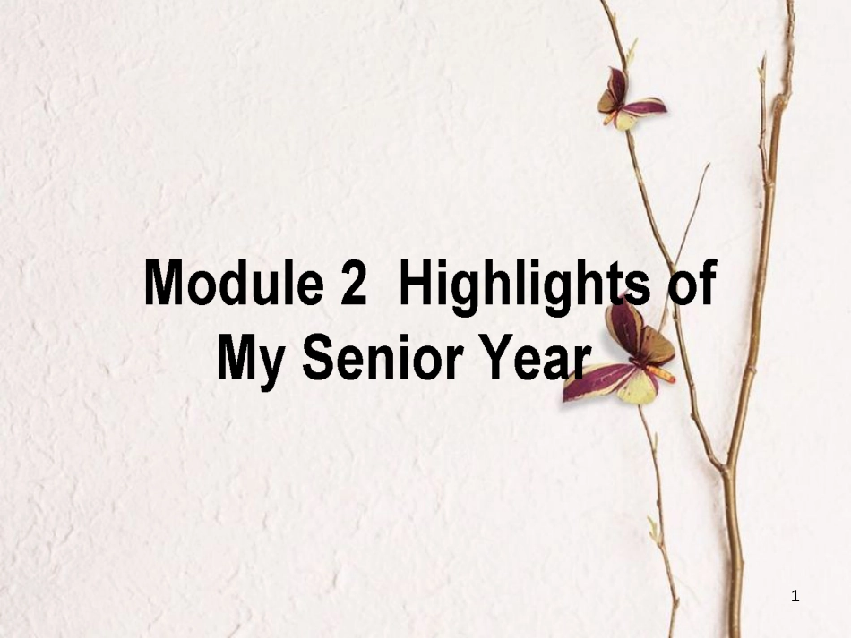 高考英语二轮复习 Module 2 Highlights of My Senior Year课件 外研版选修7_第1页