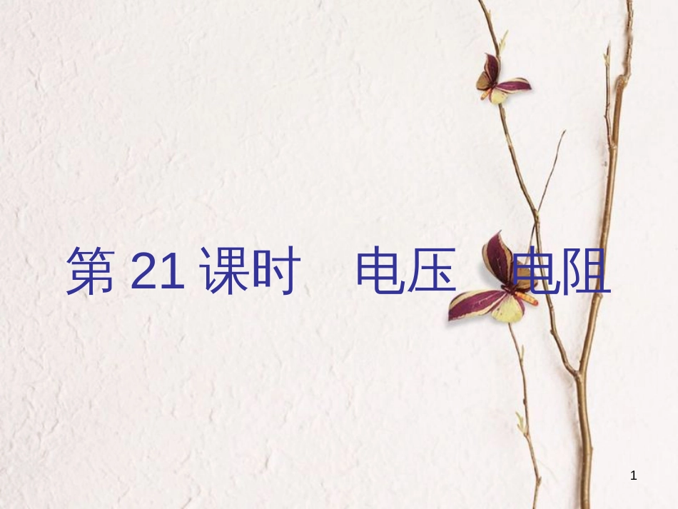 广东省中考物理总复习 第一部分 基础复习 第21课时 电压 电阻内文部分课件_第1页