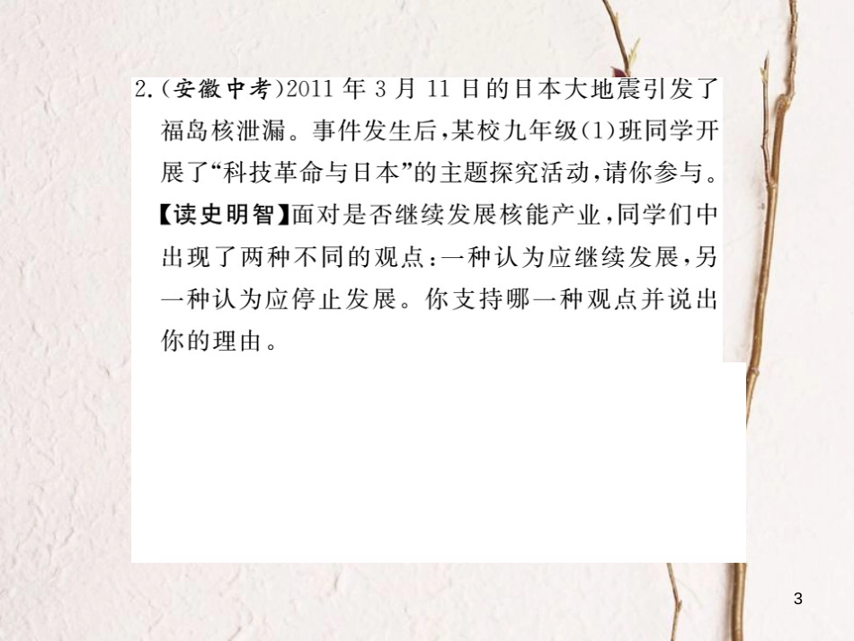 （安徽专版）九年级历史下册 第八单元 现代科学技术和文化小结同步测试课件 新人教版_第3页