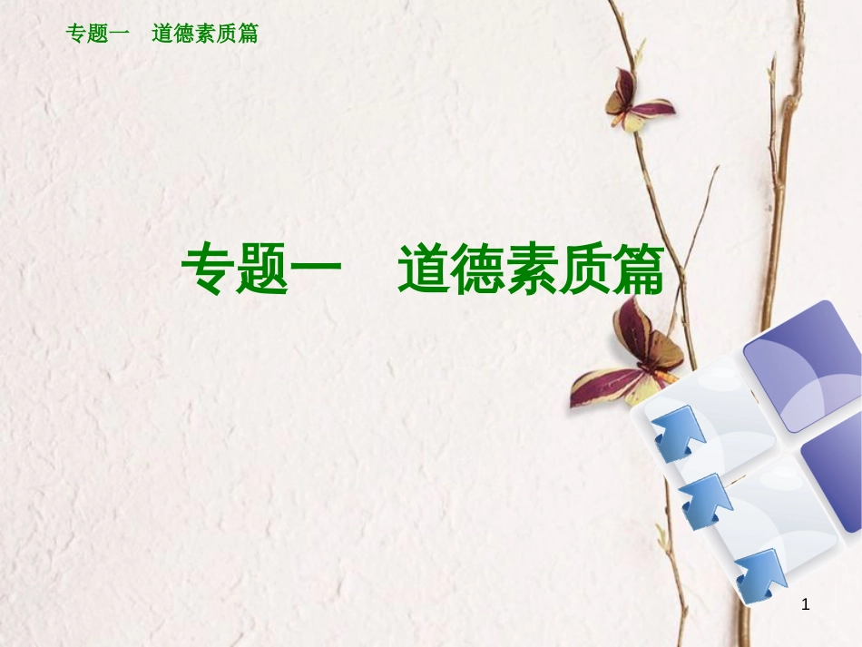（鄂尔多斯专版）中考政治 专题突破一 道德素质篇课件_第1页