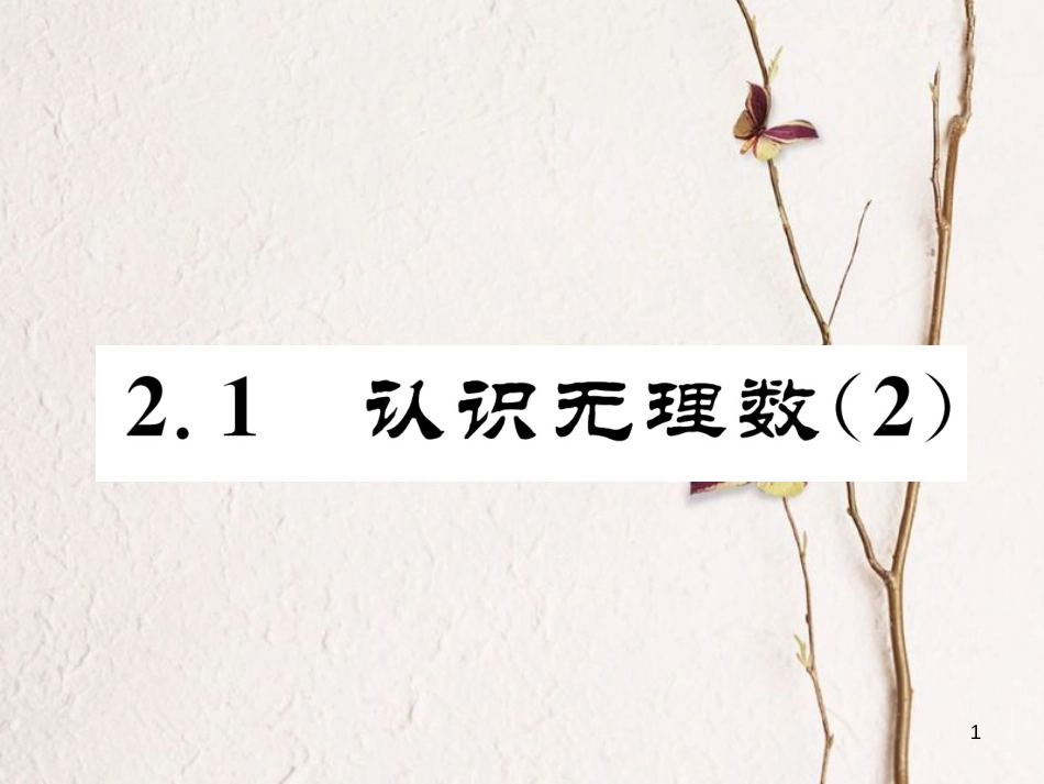（成都专版）八年级数学上册 2.1 认识无理数（2）习题课件 （新版）北师大版_第1页