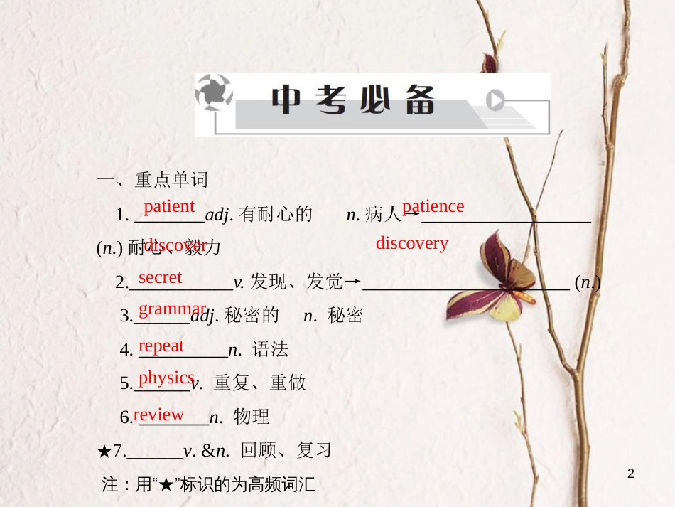 年中考英语 第二部分 教材研析篇 第十一讲课件 人教新目标版_第2页