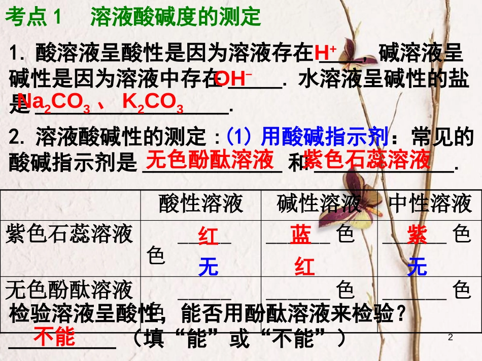 中考化学一轮复习 中和反应、盐课件_第2页