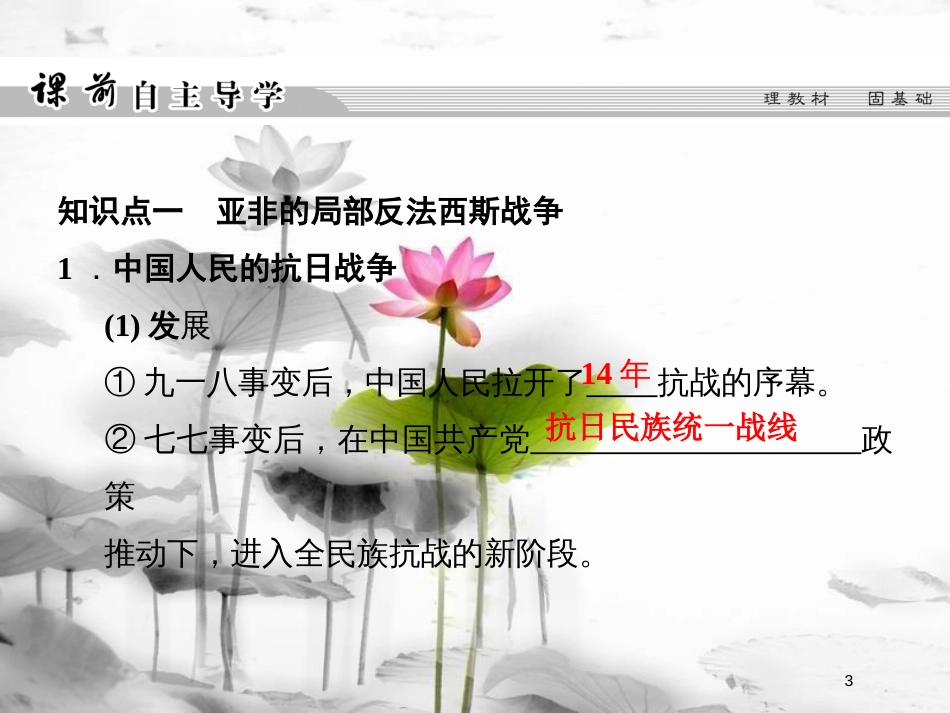 高中历史 第三单元 第二次世界大战 3-2 局部的反法西斯斗争课件 新人教版选修3_第3页