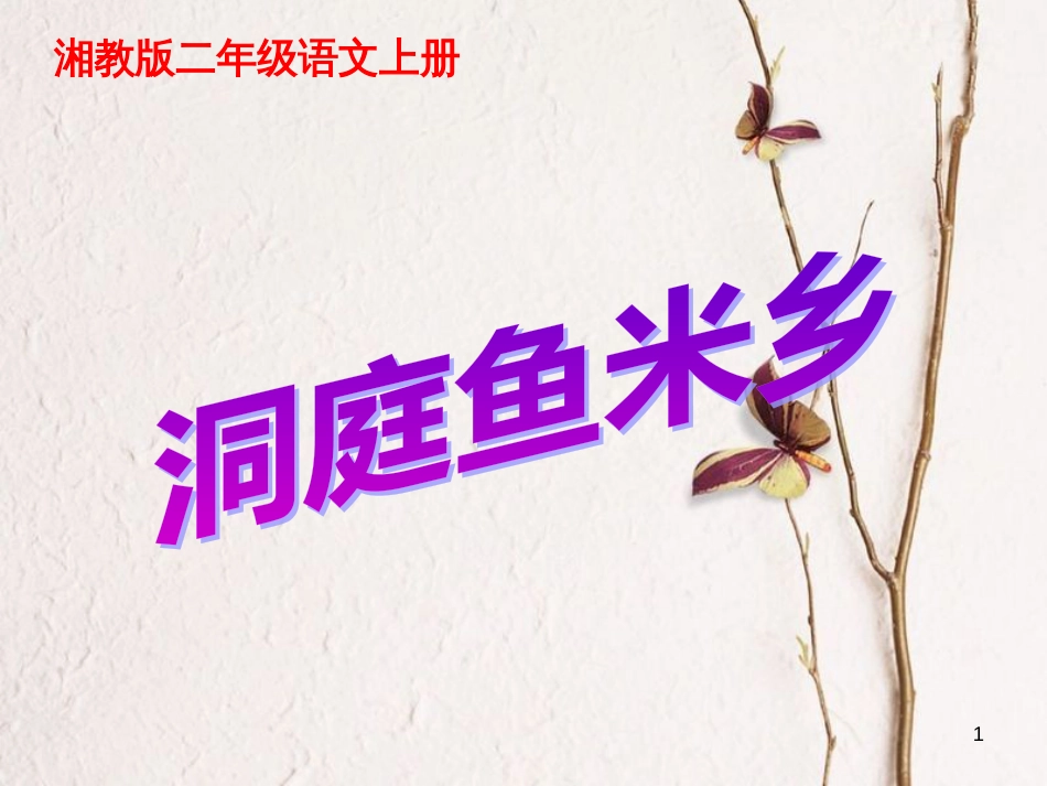 二年级语文上册 洞庭鱼米乡课件2 湘教版_第1页