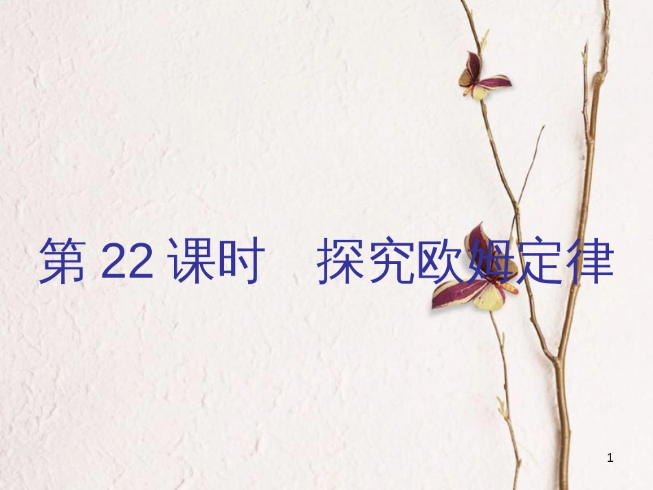 广东省中考物理总复习 第一部分 基础复习 第22课时 探究欧姆定律内文部分课件_第1页