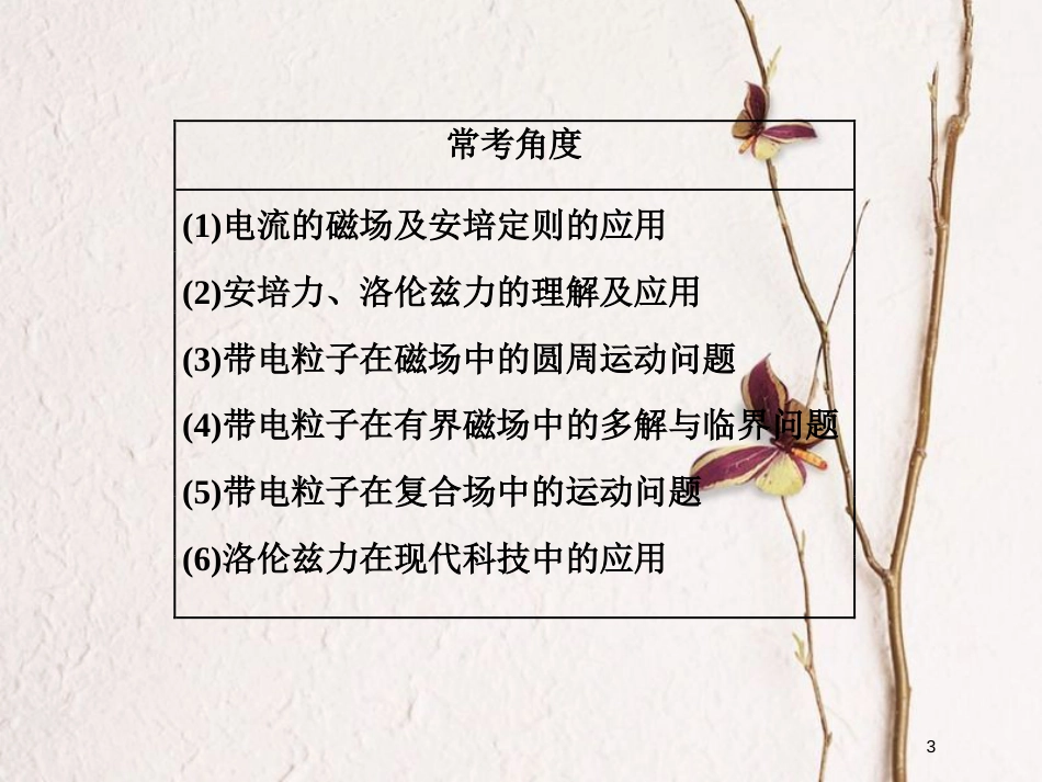 2019届高考物理一轮复习 第九章 磁场 第1节 磁场的描述 磁场对电流的作用课件_第3页