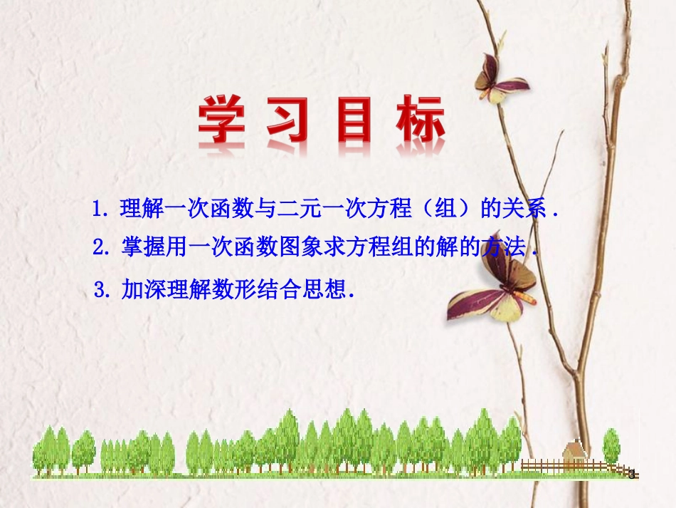 八年级数学下册 第19章 一次函数 19.2 一次函数 19.2.3 一次函数与方程、不等式（第3课时）课件 （新版）新人教版_第3页