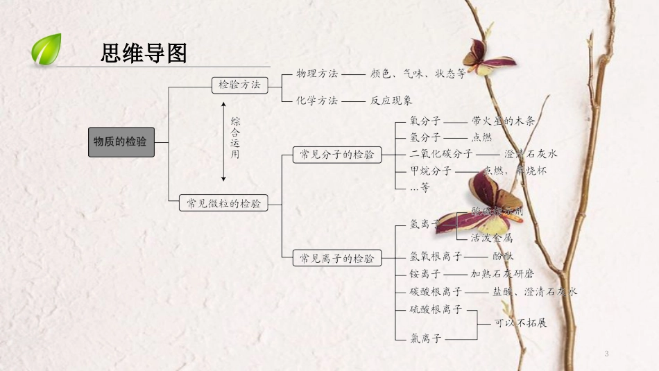 （深圳专用）中考化学总复习 第5部分 化学实验 第18讲 物质的检验、分离和提纯课件 （新版）新人教版_第3页