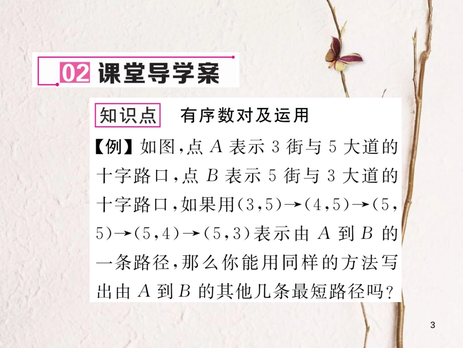 （黔西南专版）七年级数学下册 第7章 平面直角坐标系 7.1 平面直角坐标系 7.1.1 有序数对作业课件 （新版）新人教版_第3页