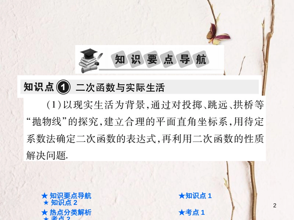中考数学总复习 第一部分 基础知识复习 第3章 函数及其图象 第5讲 二次函数的应用课件_第2页