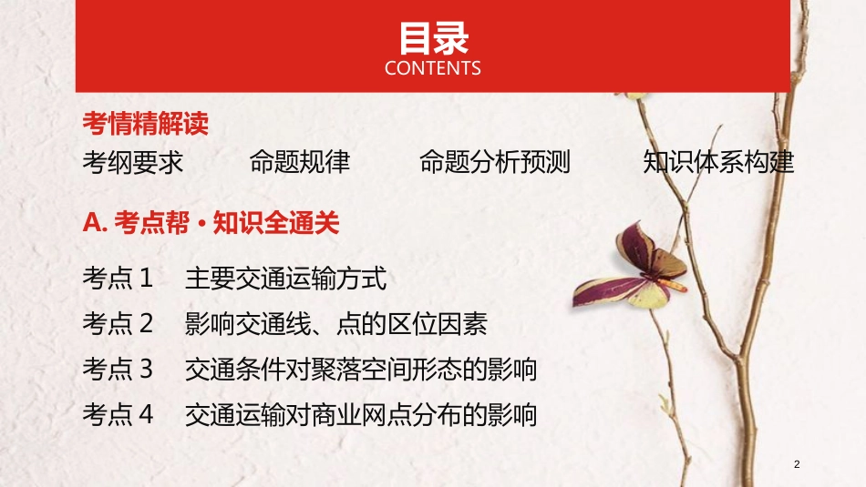 （全国版）2019版高考地理一轮复习 第十二单元 交通运输布局及其影响课件_第2页