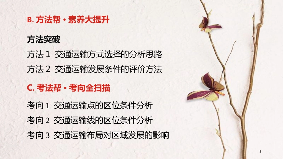 （全国版）2019版高考地理一轮复习 第十二单元 交通运输布局及其影响课件_第3页