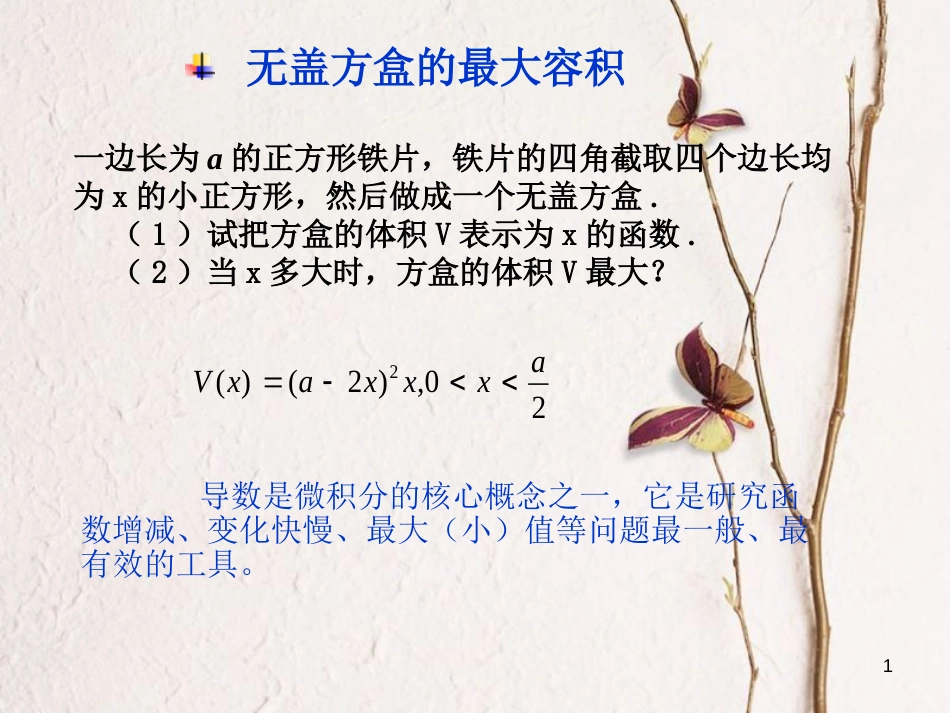 山西省忻州市高考数学 专题 导数定义复习课件_第1页