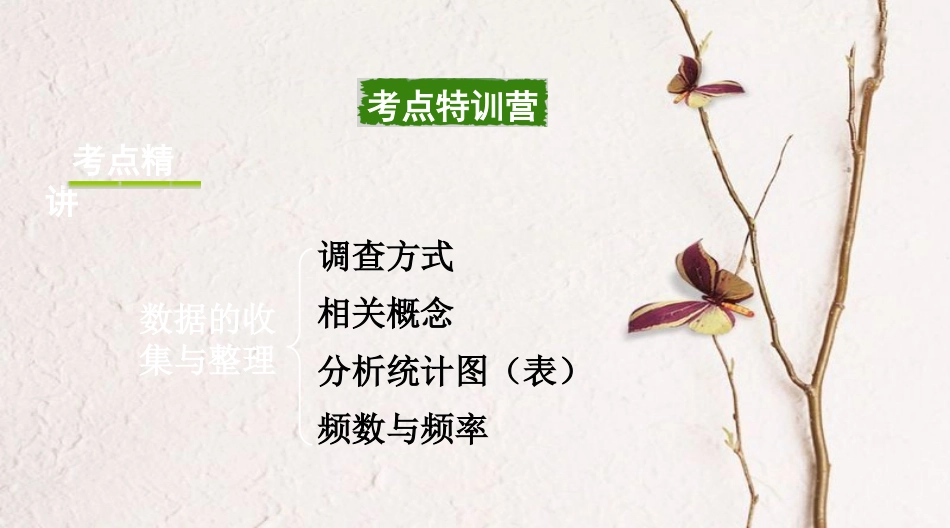 浙江省中考数学复习第一部分考点研究第八单元统计与概率第31课时数据的收集与整理课件_第2页