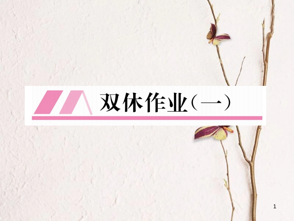 九年级数学下册 双休作业（一）作业课件 （新版）湘教版_第1页