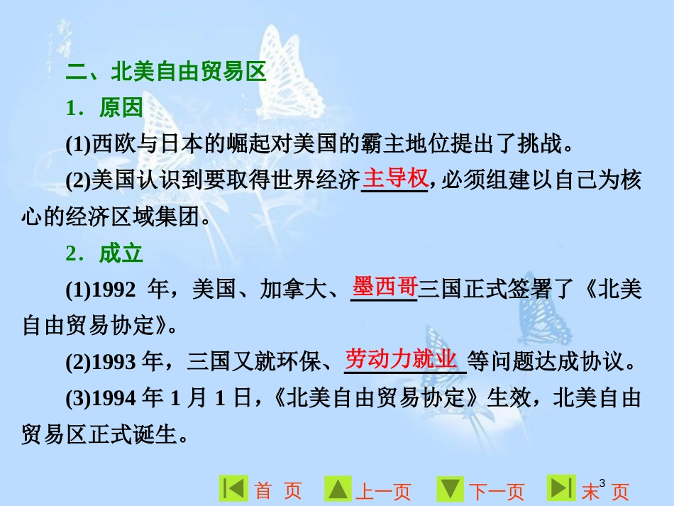 高中历史 专题八 当今世界经济的全球化趋势 二 当今世界经济区域集团化的发展课件 人民版必修2_第3页