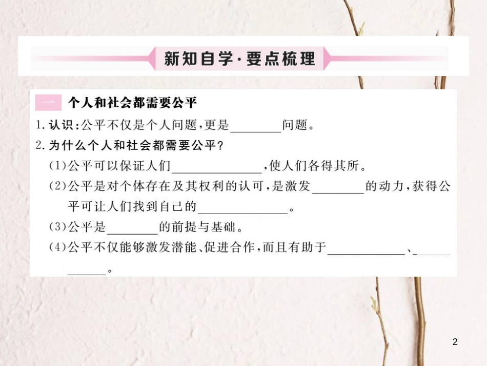 九年级政治全册 第二单元 共同生活 第六课 心中的天平 第1框 个人和社会需要公平 什么是公平课件 人民版_第2页