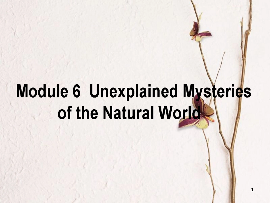 高考英语二轮复习 Module 6 Unexplained Mysteries of the课件 外研版必修4_第1页