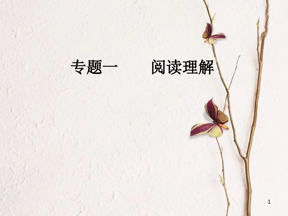 高考英语二轮复习 专题一 阅读理解 第1讲 细节理解题课件_第1页