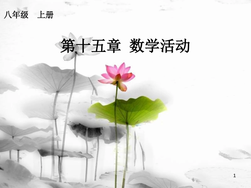 八年级数学上册 15 分式 数学活动课件 （新版）新人教版_第1页