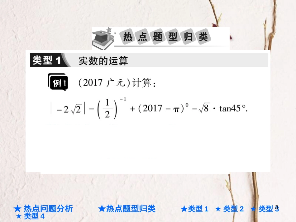 中考数学总复习 第二部分 重点专题提升 专题二 计算与化简求值课件_第3页