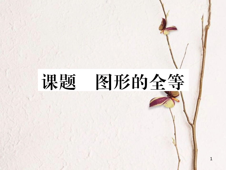 （毕节专版）七年级数学下册 第4章 三角形 课题四 图形的全等当堂检测课件 （新版）北师大版_第1页