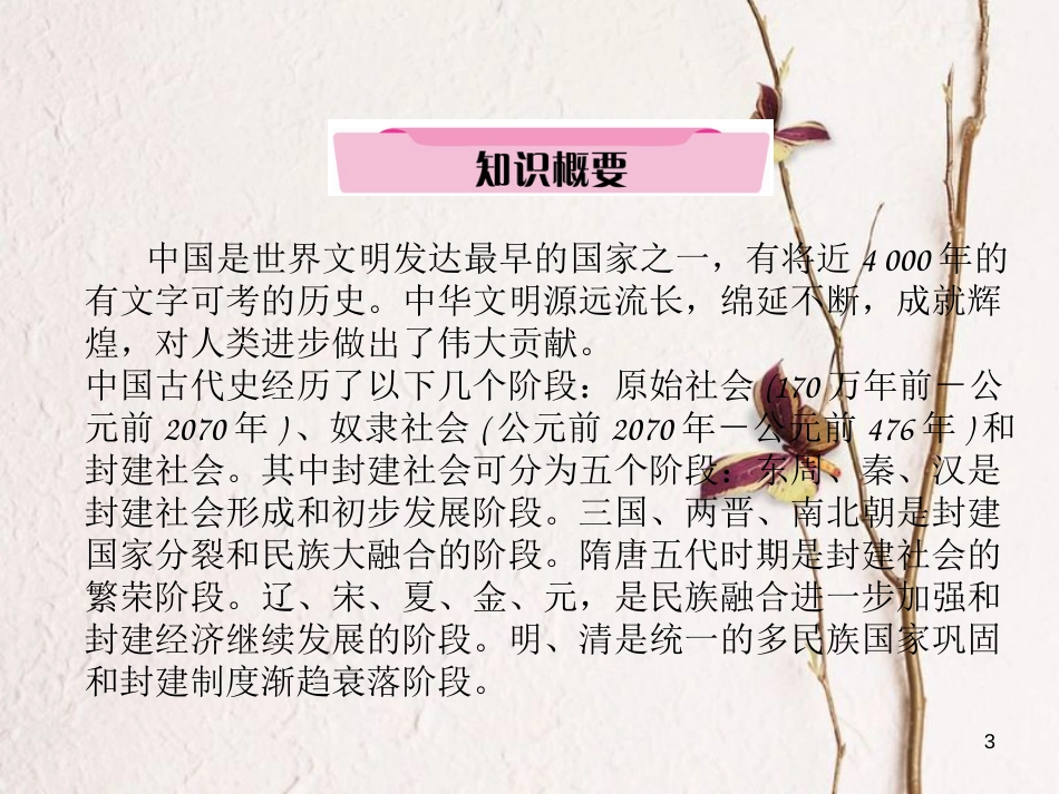 （青海专版）中考历史总复习 第一编 教材知识梳理 第1讲 中华文明的起源 国家的产生和社会的变革课件_第3页