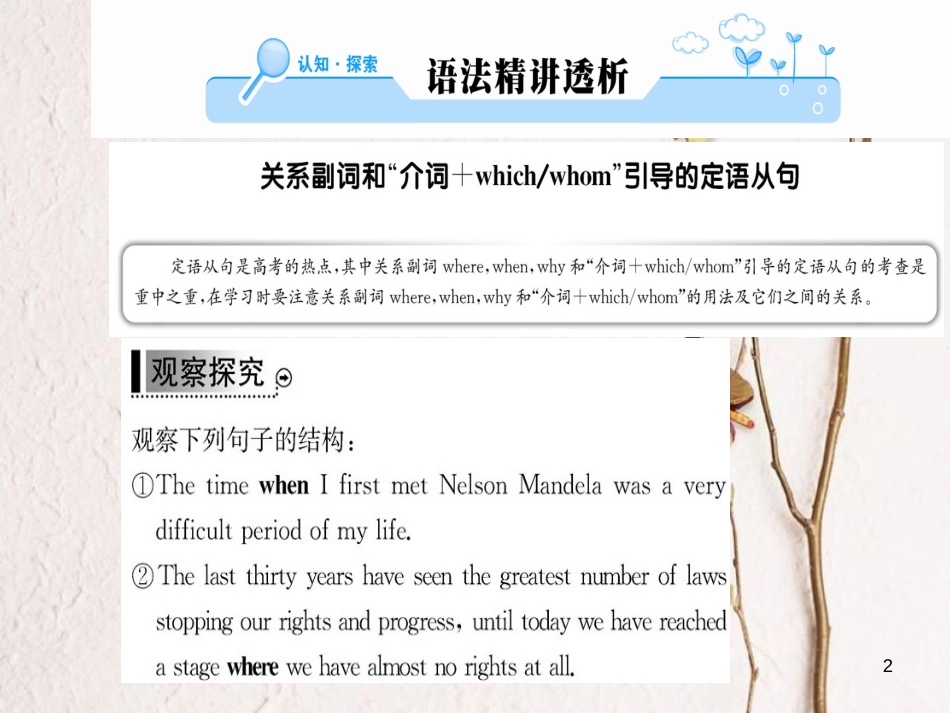 高中英语 Unit 5 Nelson Mandela-a modern hero Learning about Language课件 新人教版必修1_第2页