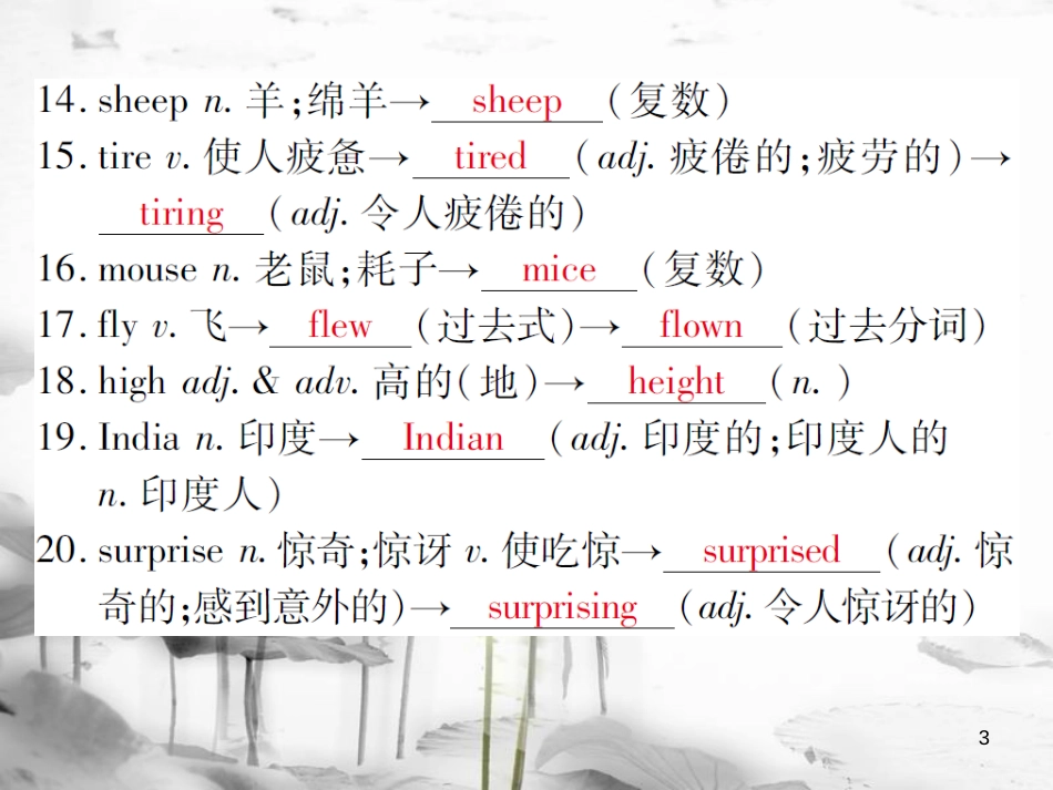 届中考英语复习 第一轮 教材回顾 七下 Unit 10-Unit 12课件_第3页