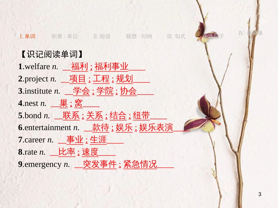 （浙江专用）2019届高三英语一轮复习 Unit  1 Women of achievement课件 新人教版必修4_第3页