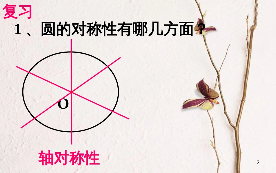 上海市金山区山阳镇九年级数学下册 24.2 圆的基本性质 24.2.3 圆的基本性质课件 （新版）沪科版_第2页