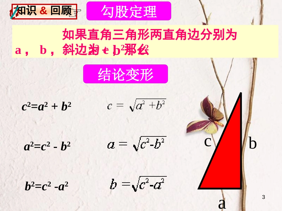 八年级数学下册 17.1 勾股定理(3)课件 （新版）新人教版_第3页