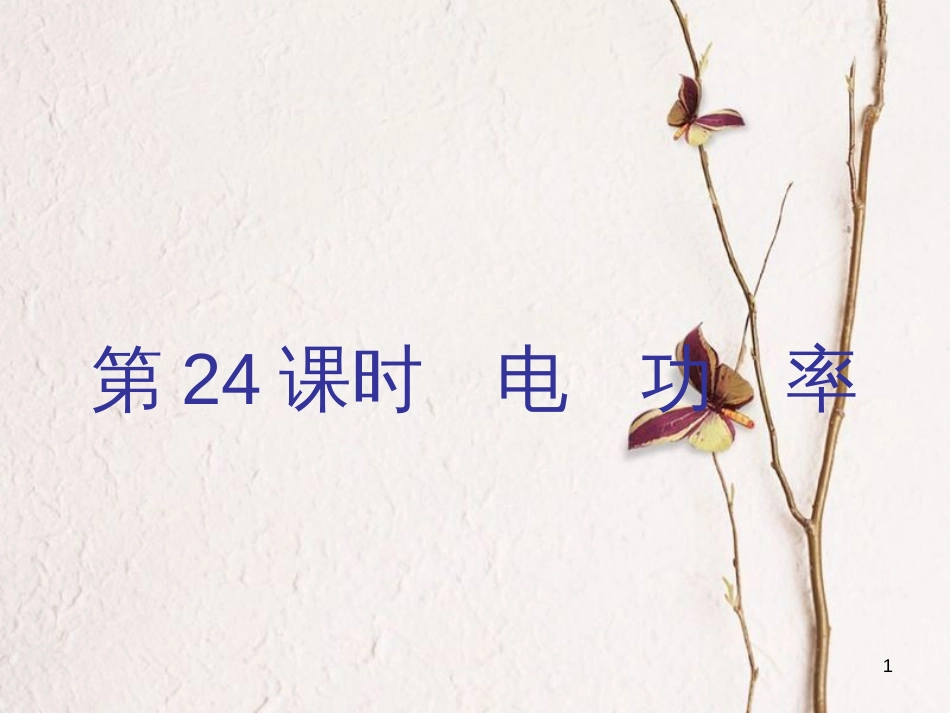 广东省中考物理总复习 第一部分 基础复习 第24课时 电功率内文部分课件_第1页